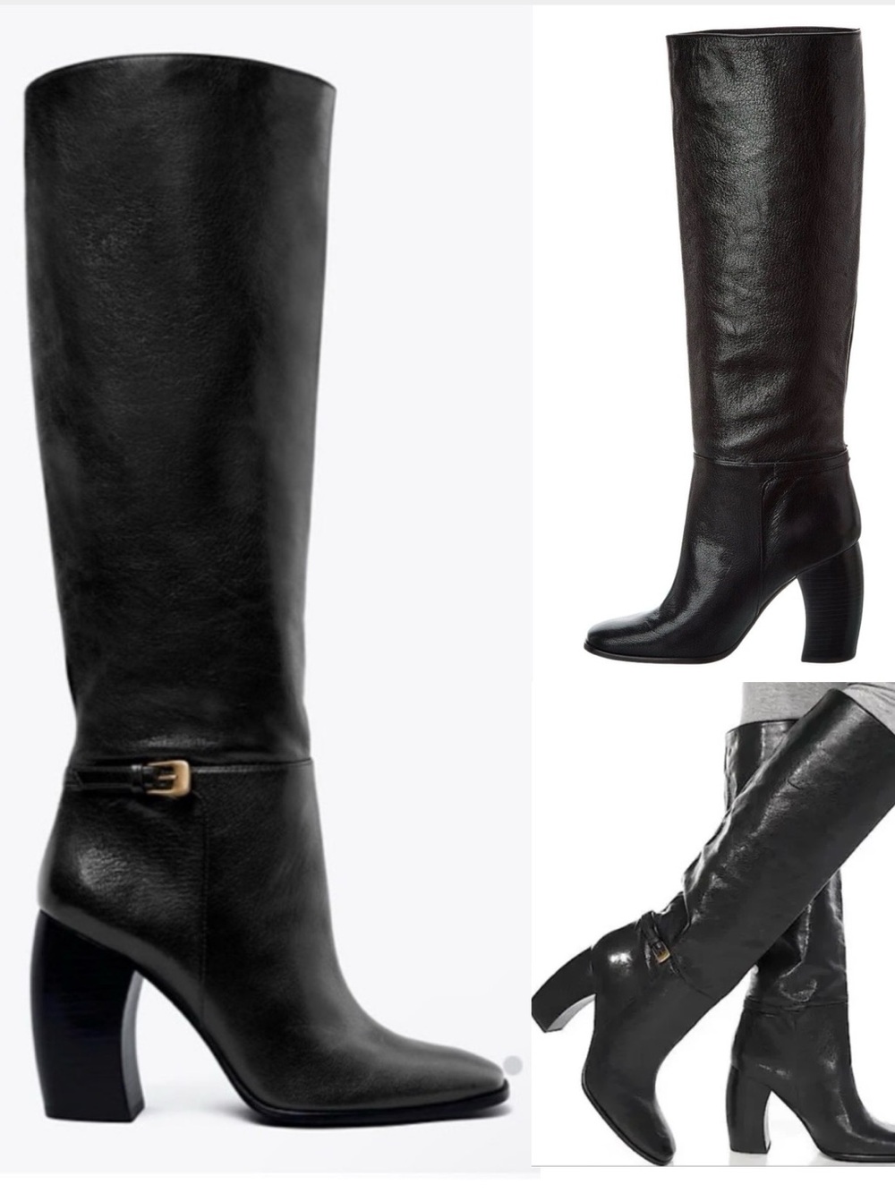 Tory Burch Banana Boot in Wrinkle Black Leather